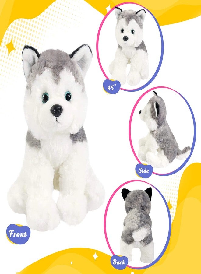 BSTAOFY 12'' Husky Stuffed Animal Realistic Puppy Dog Soft Plush Toys Adorable Birthday Valentines Christmas Festivals Gifts for Kids Toddlers Boys Girls - Image 4